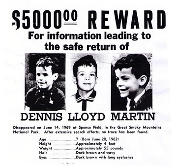 Poster for Missing Boy Dennis Martin