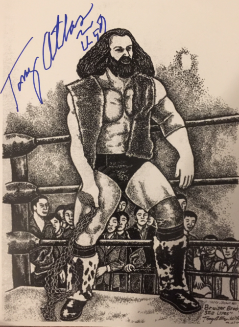 Drawing of Bruiser Brody by fellow wrestler Tony Atlas.